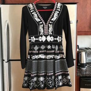 Bebe Skater dress with embroidery